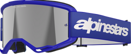 ALPINESTARS GOGGLES Vision 3 Goggle - Wordmark - Blue - Silver Mirror Lens 5103225-7266