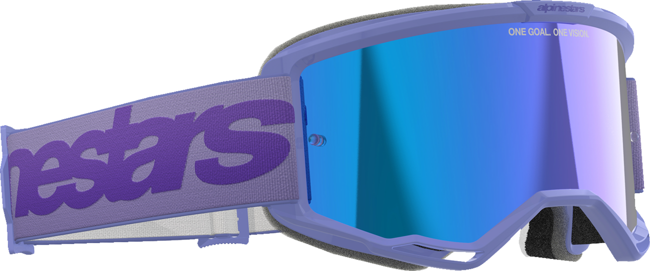 ALPINESTARS GOGGLES Vision 5 Goggle - Wordmark - Purple - Blue Mirror Lens 5102425-3116