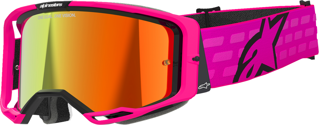ALPINESTARS GOGGLES Vision 8 Goggle - Corp - Pink - Red Mirror Lens 5101625-3083