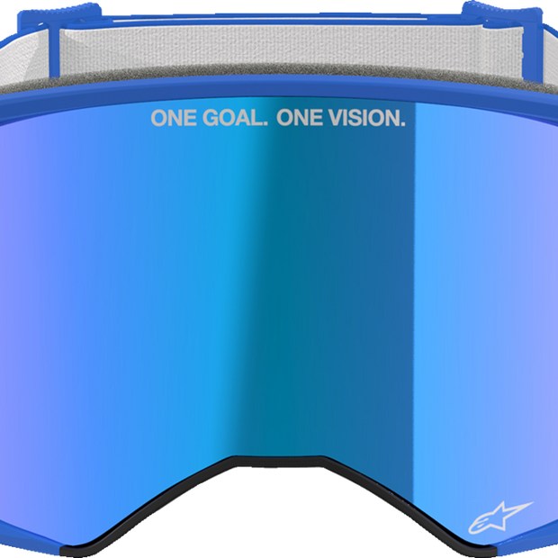 ALPINESTARS GOGGLES Supertech Goggle - Stream - Blue - ABS Vision - Blue Mirror Lens 5100625-7271