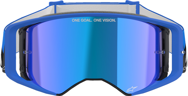 ALPINESTARS GOGGLES Supertech Goggle - Stream - Blue - ABS Vision - Blue Mirror Lens 5100625-7271