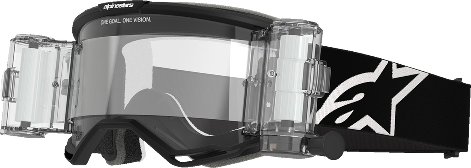 ALPINESTARS GOGGLES Vision 5 Roll-Off Goggle - Corp - Black - Clear Lens 5102825-1529