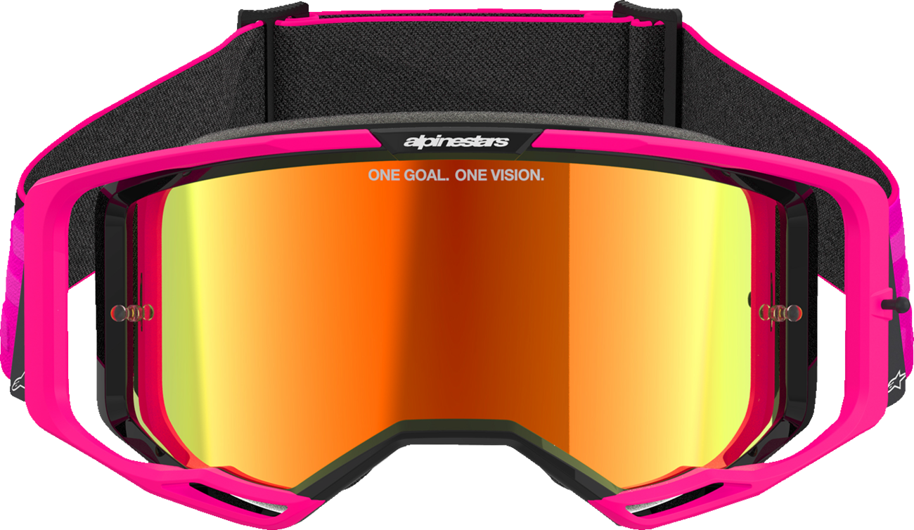 ALPINESTARS GOGGLES Vision 8 Goggle - Corp - Pink - Red Mirror Lens 5101625-3083