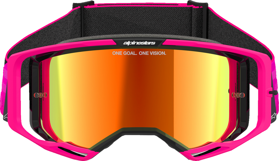 ALPINESTARS GOGGLES Vision 8 Goggle - Corp - Pink - Red Mirror Lens 5101625-3083