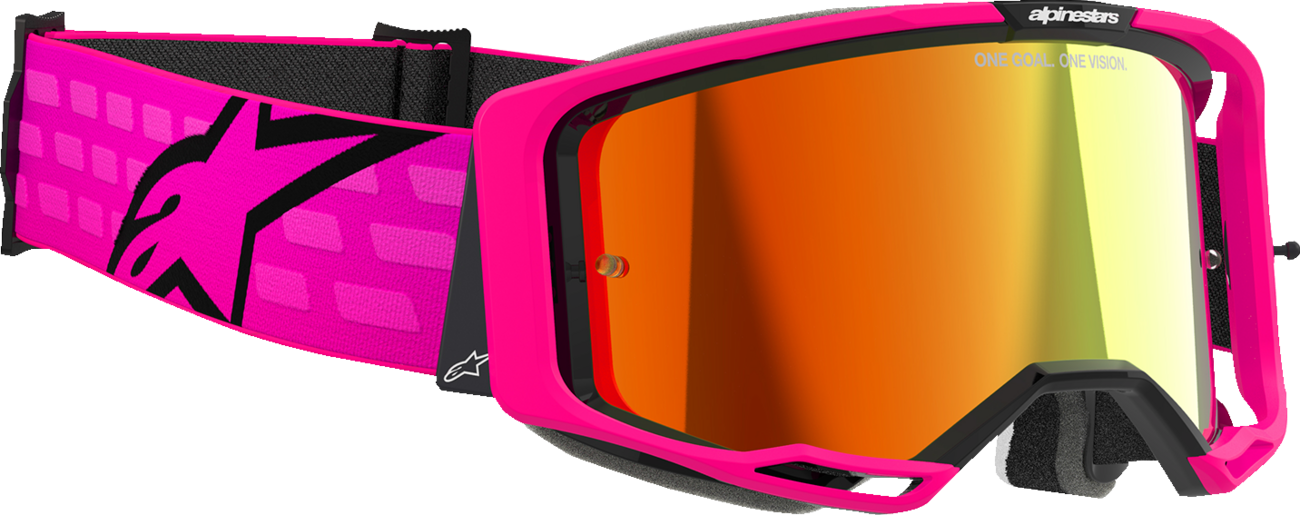 ALPINESTARS GOGGLES Vision 8 Goggle - Corp - Pink - Red Mirror Lens 5101625-3083