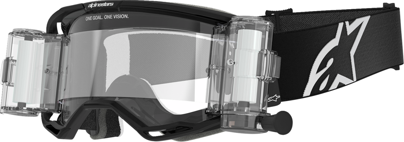 ALPINESTARS GOGGLES Vision 8 Roll-Off Goggle - Corp - Black - Clear Lens 5101125-1529