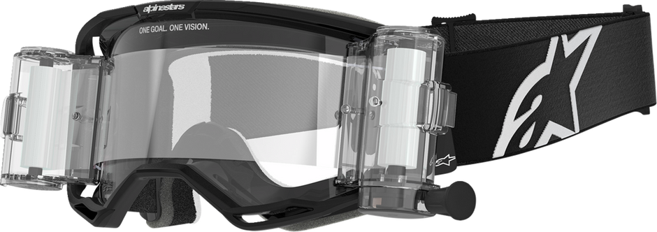 ALPINESTARS GOGGLES Vision 8 Roll-Off Goggle - Corp - Black - Clear Lens 5101125-1529