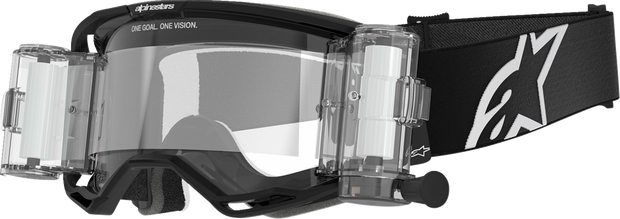 ALPINESTARS GOGGLES Vision 8 Roll-Off Goggle - Corp - Black - Clear Lens 5101125-1529