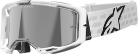 ALPINESTARS GOGGLES Vision 8 Goggle - Corp - White - Silver Mirror Lens 5101625-2055