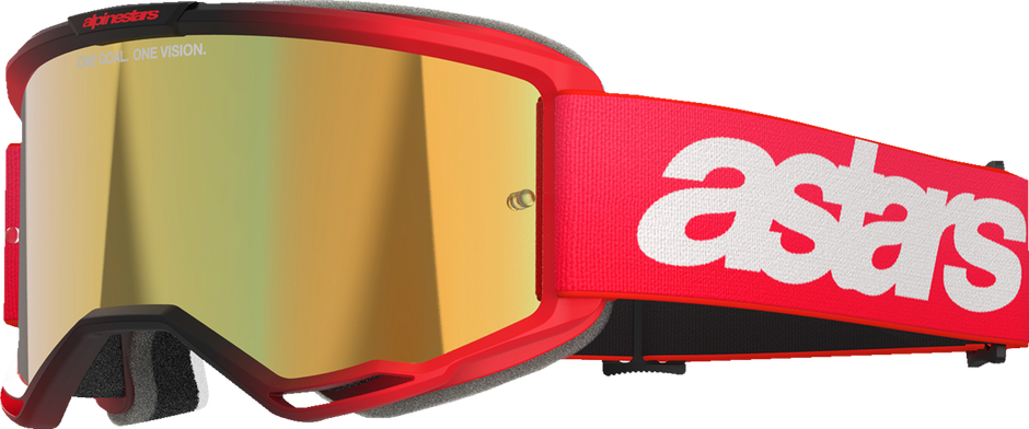ALPINESTARS GOGGLES Vision 5 Goggle - Blaze - Red - Gold Mirror Lens 5102125-3115