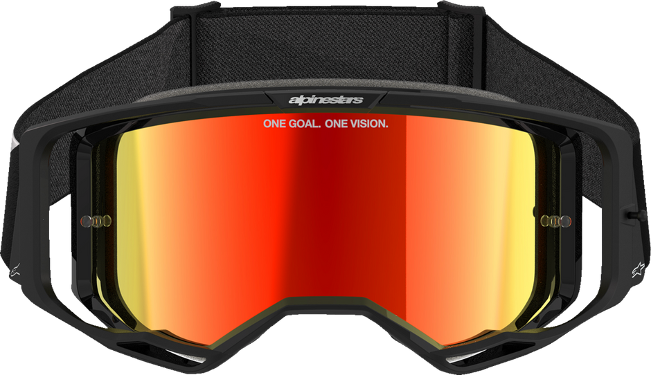 ALPINESTARS GOGGLES Vision 8 Goggle - Corp - Black - Red Mirror Lens 5101625-1446