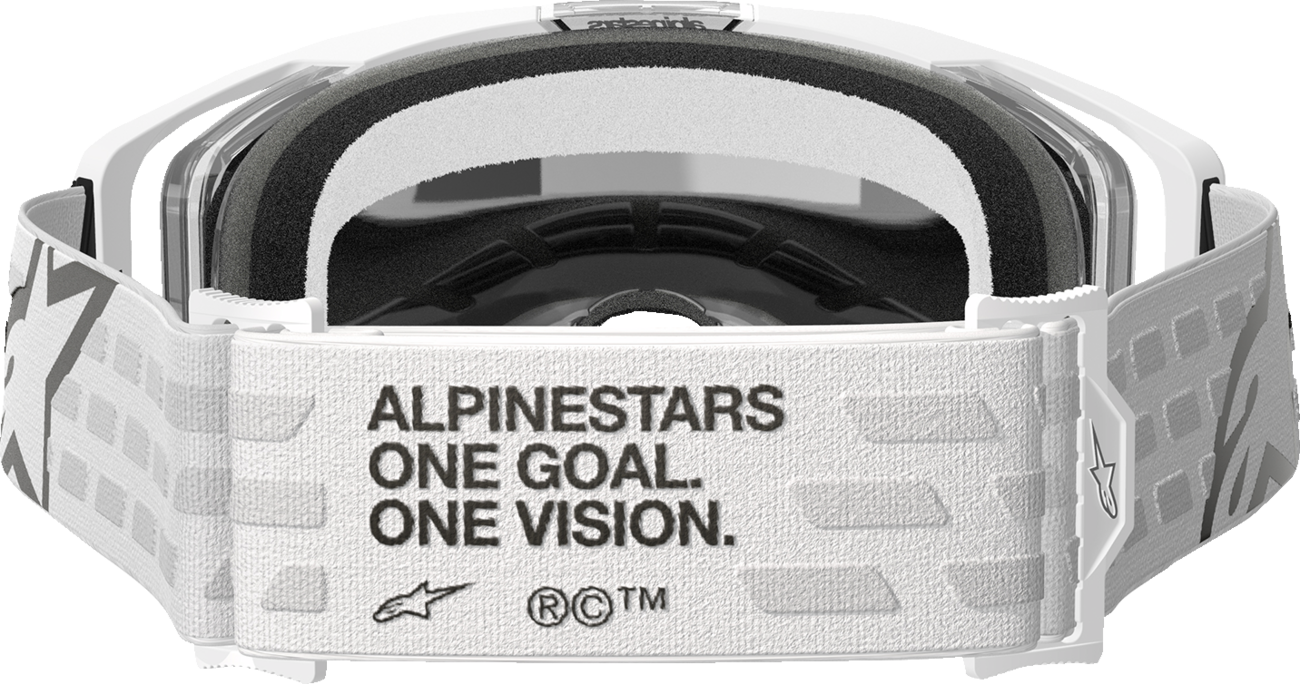 ALPINESTARS GOGGLES Vision 8 Goggle - Corp - White - Silver Mirror Lens 5101625-2055