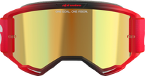 ALPINESTARS GOGGLES Vision 5 Goggle - Blaze - Red - Gold Mirror Lens 5102125-3115
