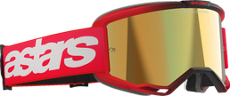 ALPINESTARS GOGGLES Vision 5 Goggle - Blaze - Red - Gold Mirror Lens 5102125-3115