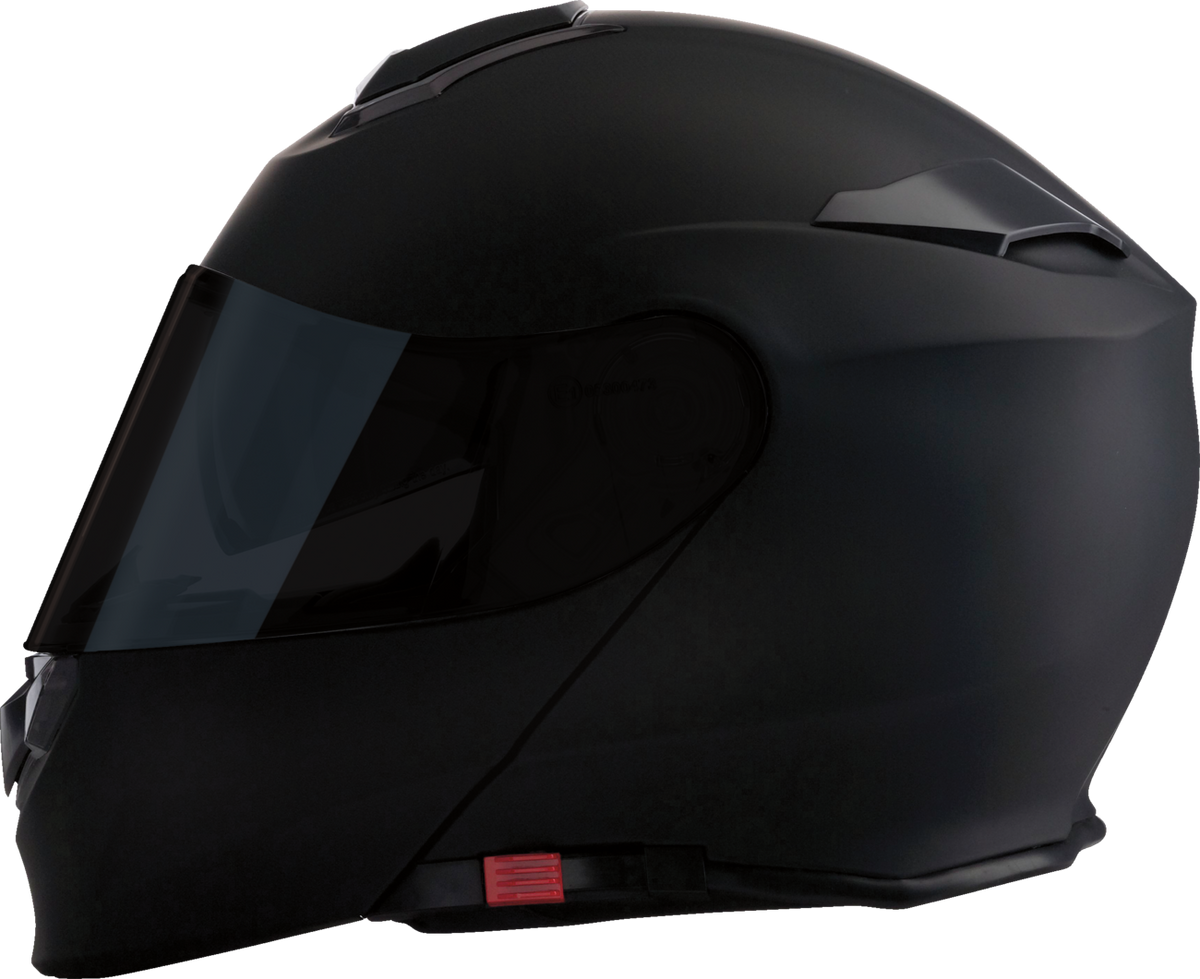 Z1R Solaris 2.0 modular street helmet in flat black with smoke visor, size XL, featuring full-face and modular design.