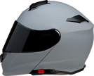 Z1R Solaris 2.0 modular street helmet in gray with smoke visor, shown in XS size, full face and vented design.