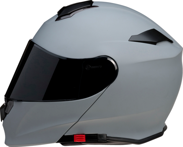 Z1R Solaris 2.0 gray smoke modular street helmet, full face design, 3XL size, with venting and sleek finish.