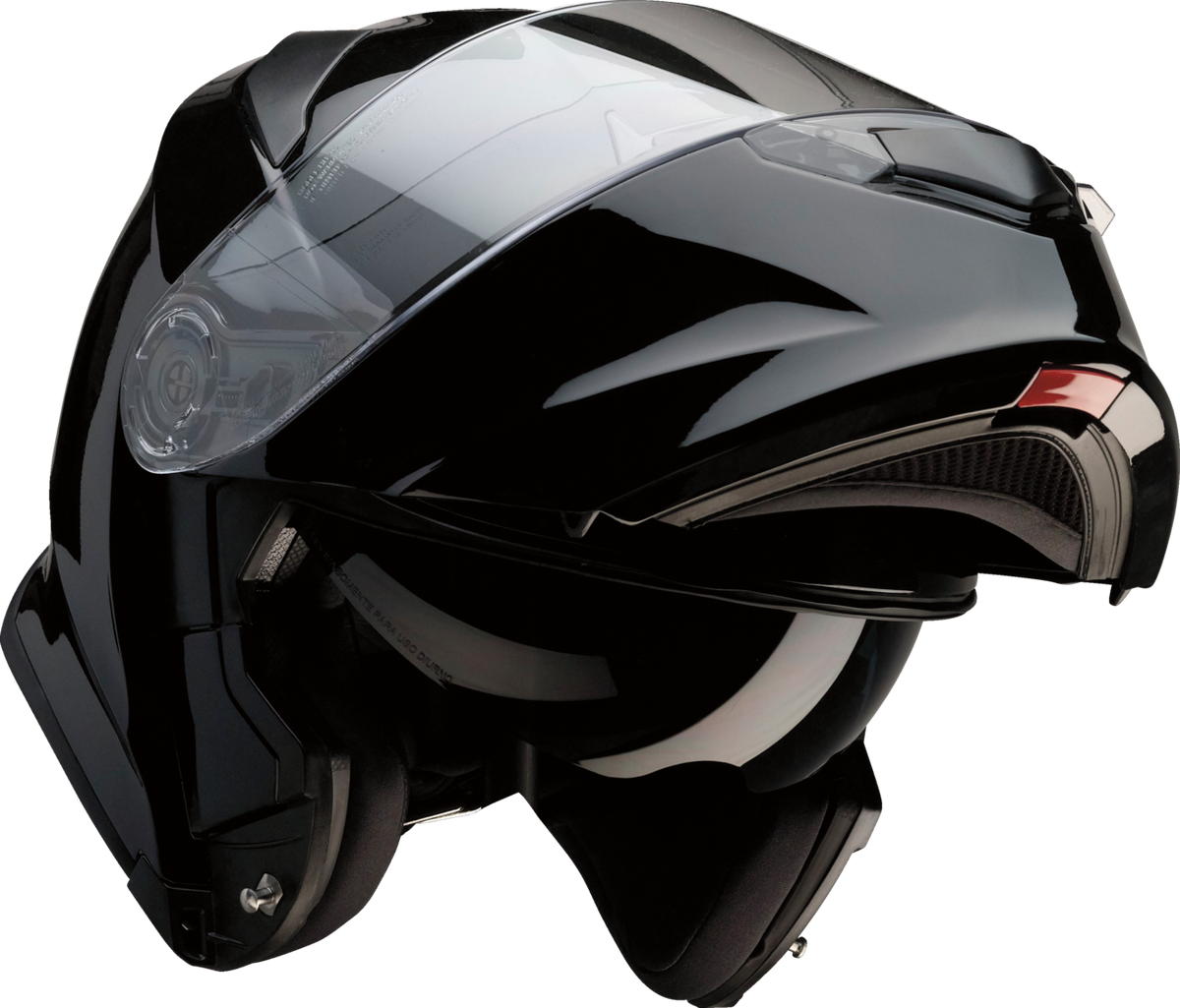 Black Z1R Solaris 2.0 modular street helmet in 2XL, showing the full face design with a sleek solid finish.
