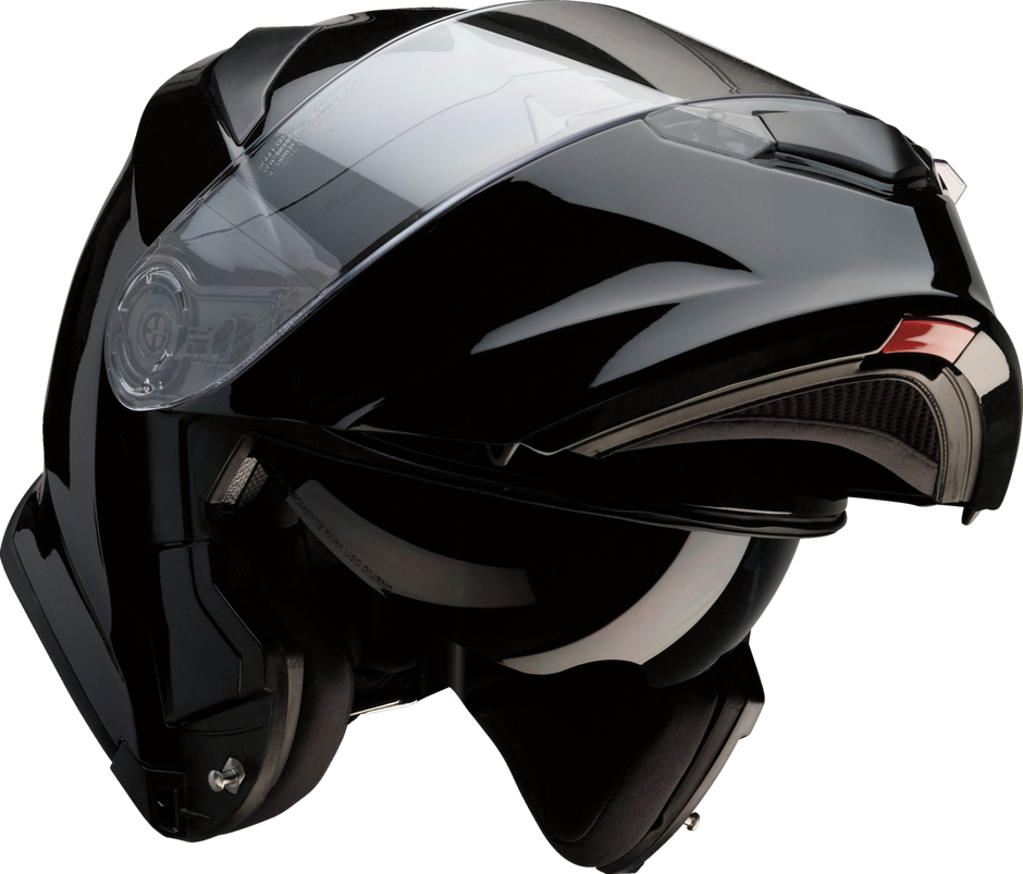 Black Z1R Solaris 2.0 modular street helmet in 2XL, showing the full face design with a sleek solid finish.