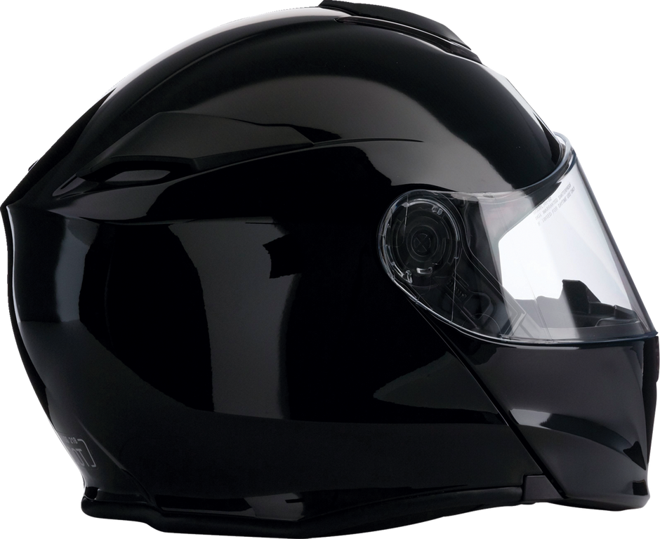 Z1R Solaris 2.0 solid black modular street helmet in 2XL size, showing full face design with adjustable chin bar and ventilation vents.