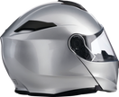 Z1R Solaris 2.0 solid silver street full face modular helmet, XS size, showing the helmet's sleek design and matte finish.