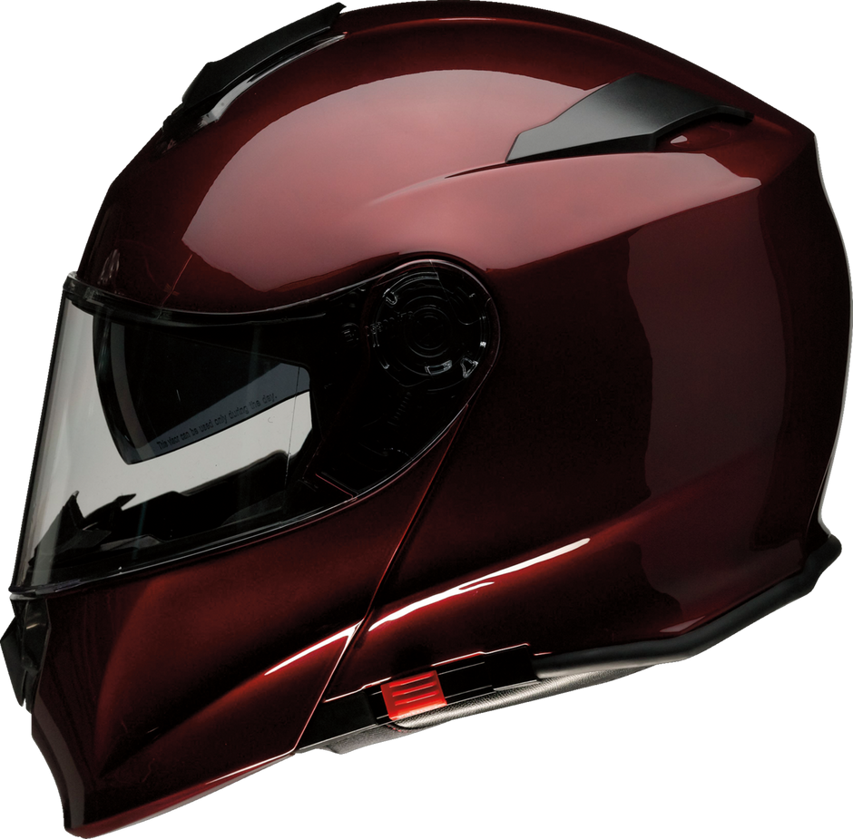 Z1R Solaris 2.0 solid wine street full face modular helmet, medium size, with open and closed face options.