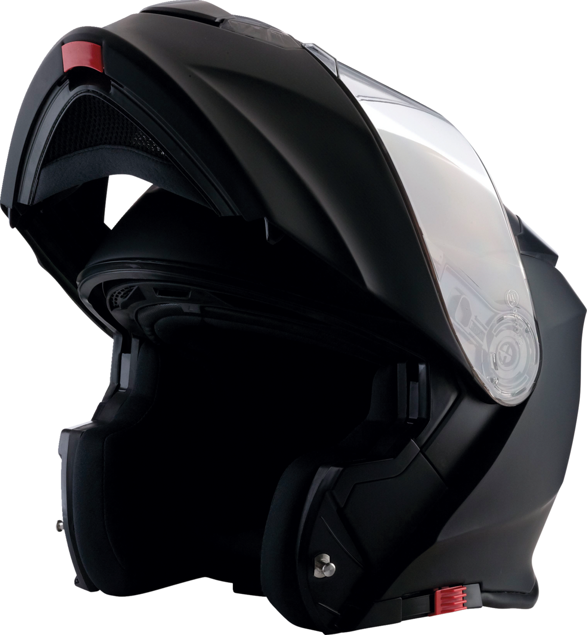 Z1R Solaris 2.0 solid flat black modular street helmet, large size, showing full face and modular design features.
