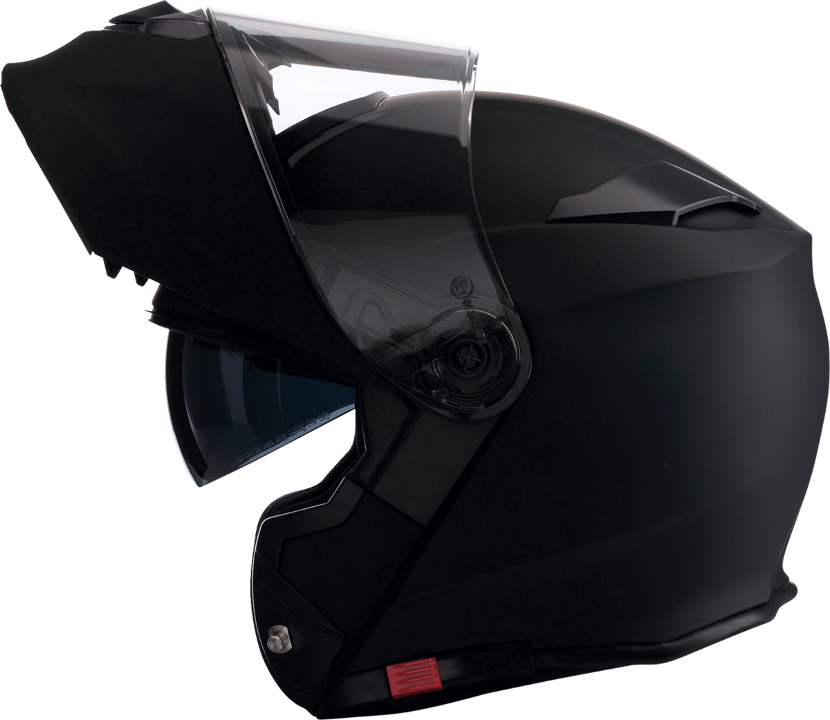 Z1R Solaris 2.0 solid flat black street full face modular helmet, large size, with open and closed face features.
