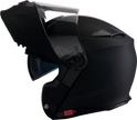 Z1R Solaris 2.0 solid flat black street full face modular helmet, large size, with open and closed face features.
