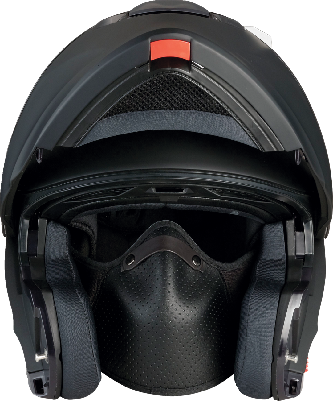 Z1R Solaris 2.0 solid flat black street full face modular helmet, large size, with sleek design and ventilation features.