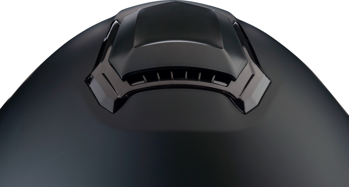 Z1R Solaris 2.0 solid flat black street full face modular helmet, large size, with clear visor and ventilation features