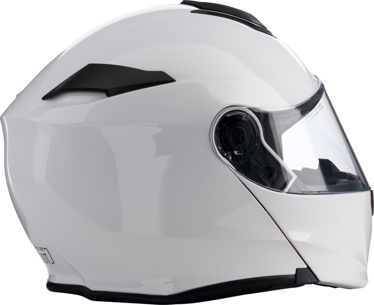 White Z1R Solaris 2.0 modular street helmet in XL size, featuring a sleek solid design with open face and full face options.