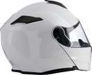 White Z1R Solaris 2.0 modular street helmet in XL size, featuring a sleek solid design with open face and full face options.