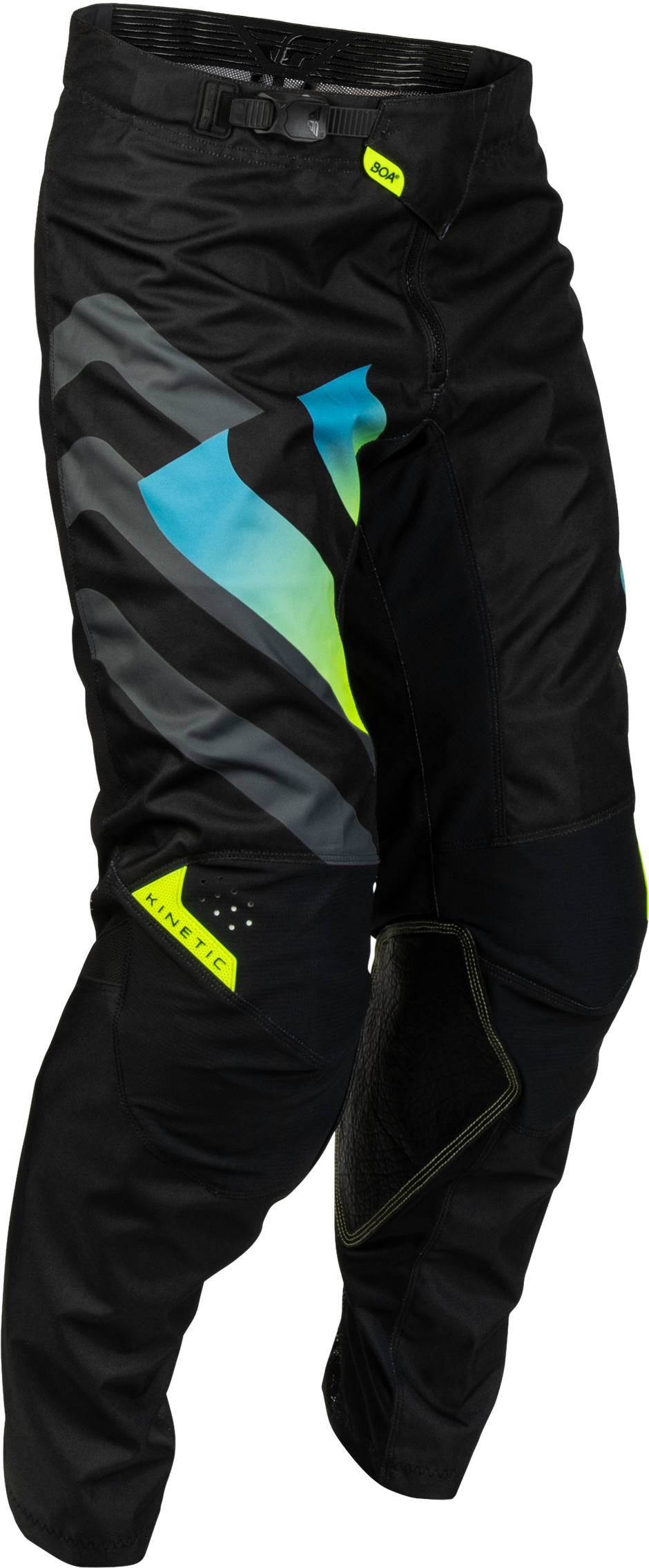 Kinetic Volt Pants Black/Grey/Teal/Yellow Sz 38