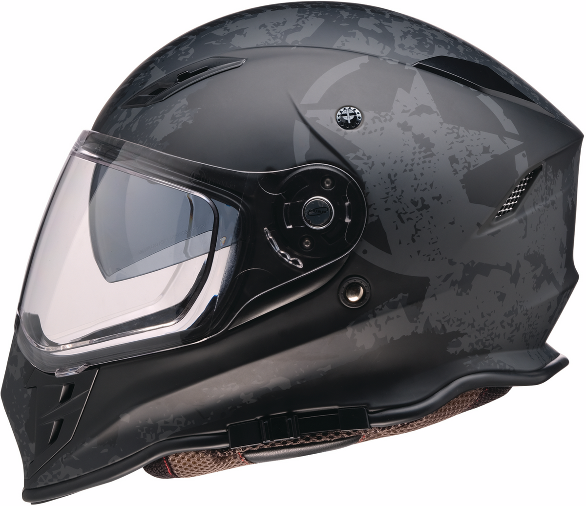 Black Z1R Nemesis Speed Demon full face street helmet for adults, size XL, with sleek design and aerodynamic features.