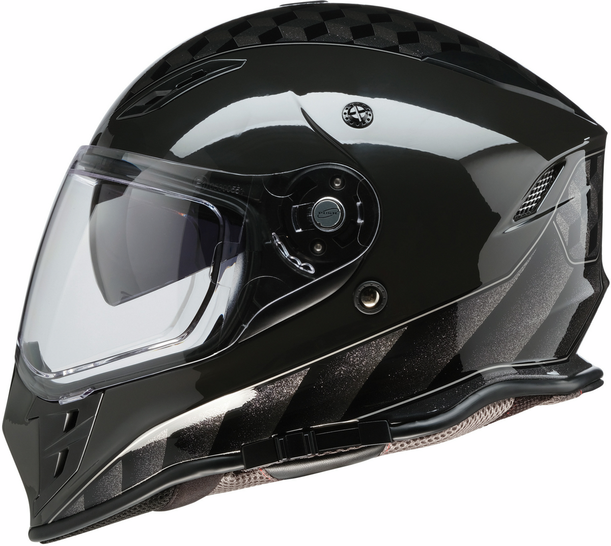 Gray Z1R Nemesis Thunderbird street full face helmet for adults, size large, with aerodynamic design and venting features.