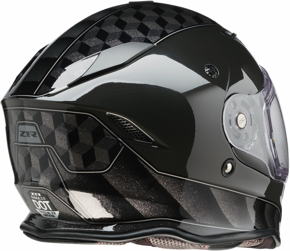 Z1R Nemesis Thunderbird Gray street full face helmet for adults, large size, with aerodynamic design and clear visor.