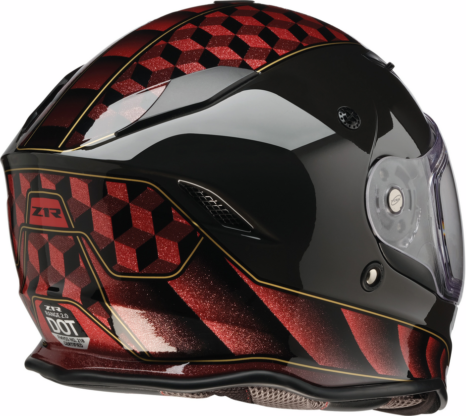 Red Z1R Nemesis Thunderbird street full face adult helmet in medium size, featuring aerodynamic design and full coverage.