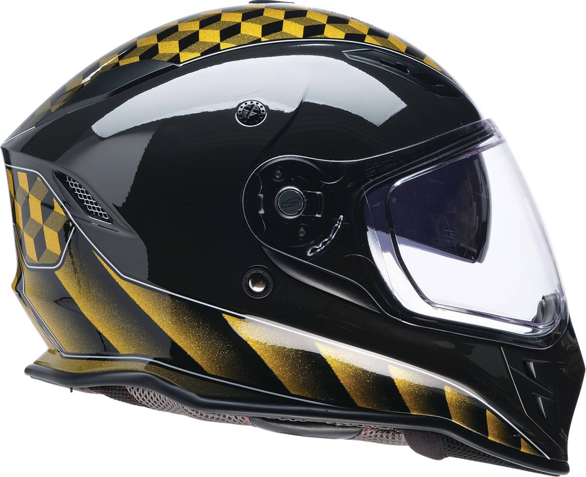Z1R Nemesis Thunderbird yellow full face street helmet for adults, size XS, with sleek aerodynamic design.