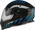 Z1R Nemesis Thunderbird blue full face helmet for adults, XS size, street motorcycle riding gear.