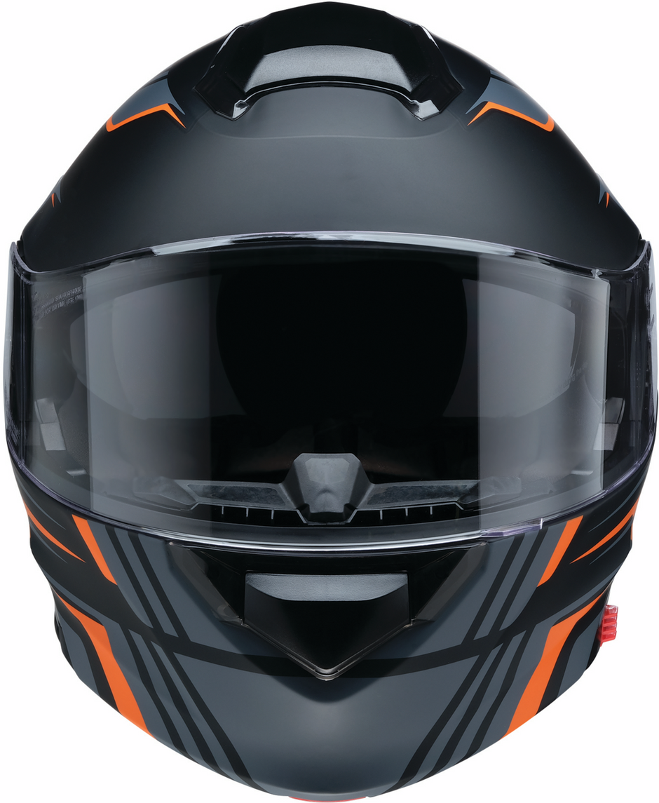 Z1R Solaris 2.0 modular street helmet in orange, large size, showing the full face design and sleek exterior.