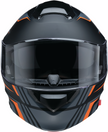 Z1R Solaris 2.0 modular street helmet in orange, large size, showing the full face design and sleek exterior.