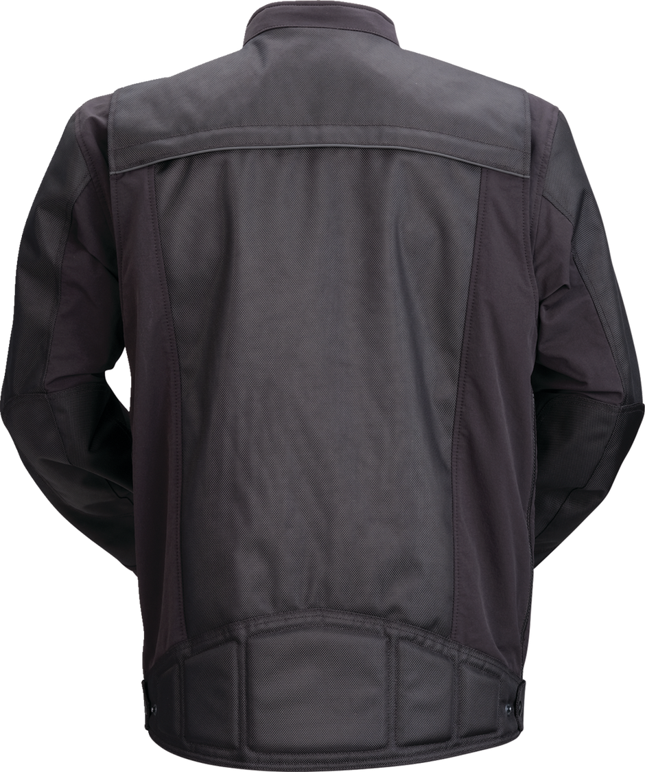 Black Z1R Crossvent jacket in small size, street apparel with a sleek design and zipper details, suitable for casual wear.