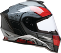 Z1R Youth Warrant 2.0 street full face helmet in black and red, medium size, featuring a child-friendly design and ventilation.