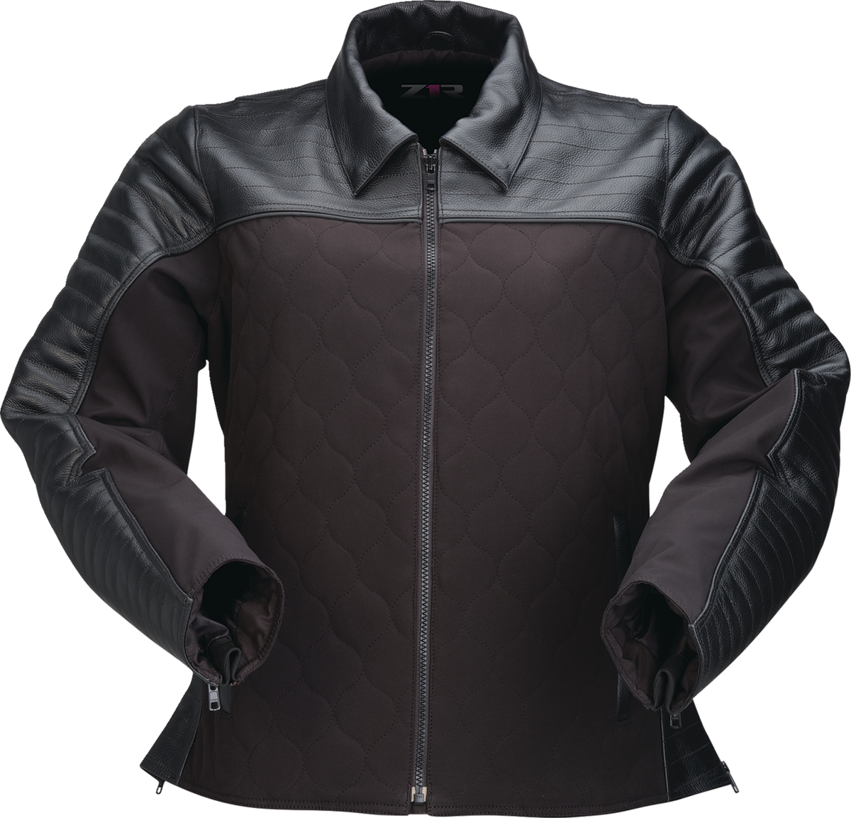 Black Z1R Women's Fury Jacket in Medium, stylish streetwear with a sleek design, shown on a model.