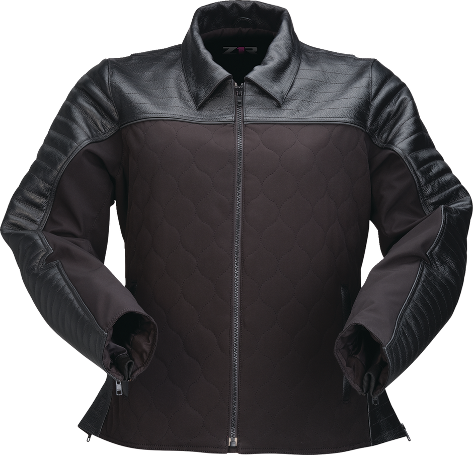 Black Z1R Women's Fury Jacket in Medium, stylish streetwear with a sleek design, shown on a model.