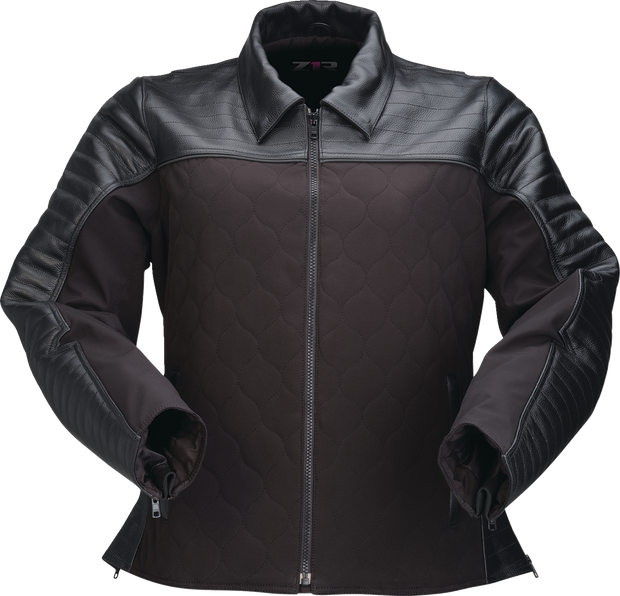 Black Z1R Women's Fury Jacket in Medium, stylish streetwear with a sleek design, shown on a model.