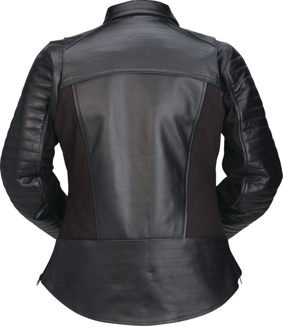 Black Z1R Women's Fury Jacket in Medium, stylish streetwear jacket with sleek design and comfortable fit.