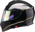 Z1R Solaris 2.0 Notorious black modular street helmet with open face and visor, size XS, front view.