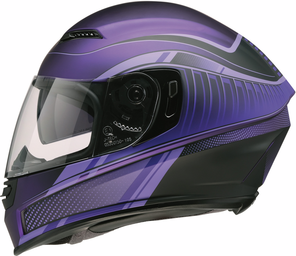 Z1R Jackal helmet in Dark Matter purple, medium size, street full face adult motorcycle helmet, aerodynamic design.